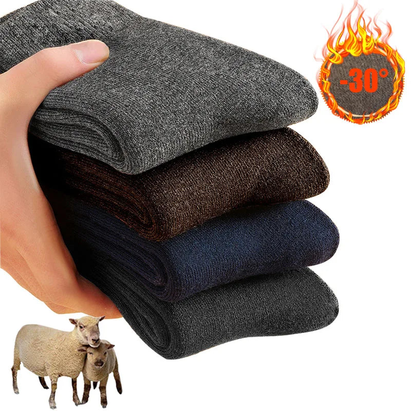 🧦Χειμερινές Κάλτσες Merino Wool – Extra Παχιές & Ζεστές για Άνδρες & Γυναίκες ❄️🔥