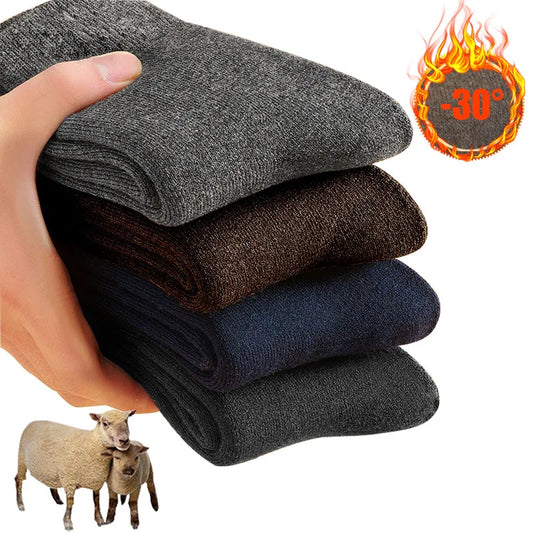 🧦Χειμερινές Κάλτσες Merino Wool – Extra Παχιές & Ζεστές για Άνδρες & Γυναίκες ❄️🔥