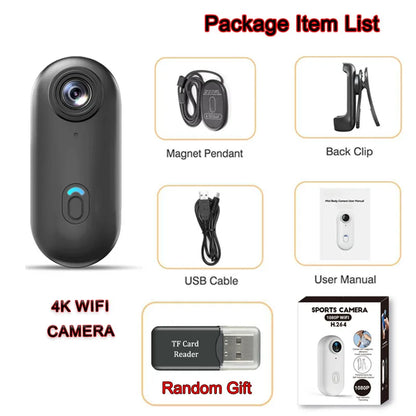 Mini Vlog / Action Camera 4K HD με Wi-Fi – Ultra Compact Body Cam για Sports, Travel & POV