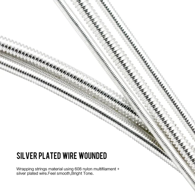 🎸✨ Orphee NX Series – Κλασικές Χορδές Κιθάρας 6τμχ σετ, Nylon & Silver-Plated Copper Wound 🎶