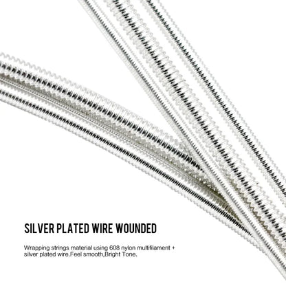 🎸✨ Orphee NX Series – Κλασικές Χορδές Κιθάρας 6τμχ σετ, Nylon & Silver-Plated Copper Wound 🎶