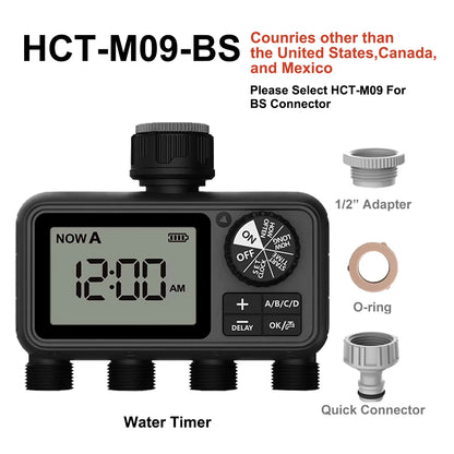 🌱💧 Eshico HCT-M09 Smart 4-Outlet Water Timer 🚿 (Αυτόματο Σύστημα Ποτίσματος Κήπου)
