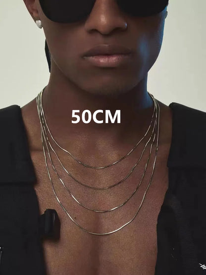 💎 Vintage Χρυσή Αλυσίδα Λαιμού – Stainless Steel Snake Chain Unisex Κολιέ για Party & Fashion Style ✨👩👨