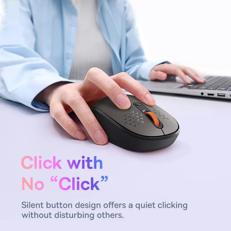Baseus F01B Tri-Mode Wireless Mouse 2.4G • Bluetooth 5.0 / 3.0 • Silent Click • 1600 DPI • 20m Ultra-Stable Transmission • Ergonomic Design