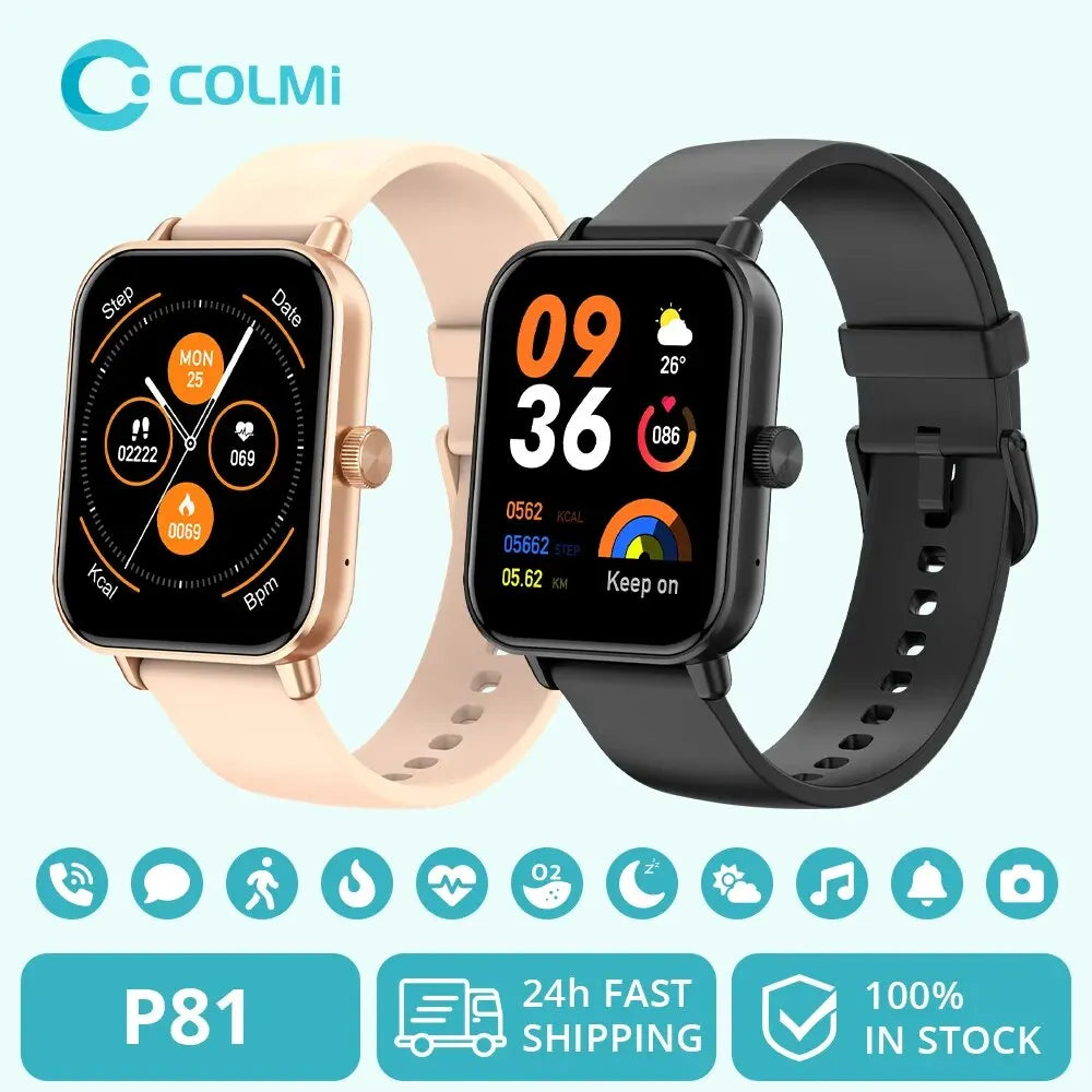 ⌚📞 COLMI P81 – Voice Calling Smartwatch με Οθόνη 1.9’’ HD, 24H Health Monitor, 100+ Sports Modes & 200+ Watch Faces ✨