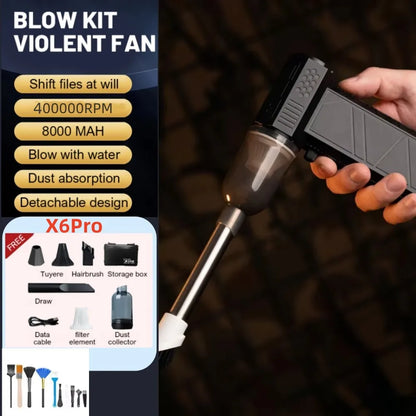 💨⚡ Violent Fan 400000RPM Turbo Jet Blower – Ισχυρό Φορητό Air Blower & Vacuum Cleaner