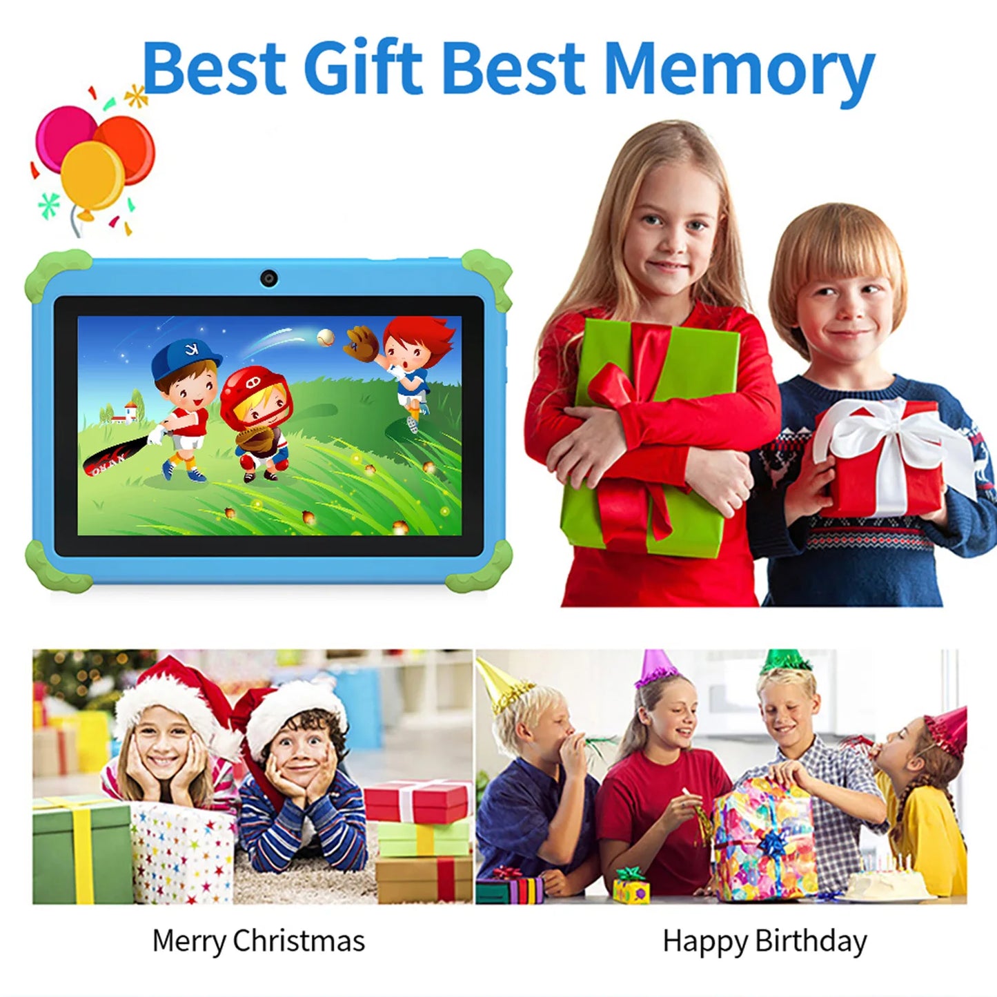 🎨 BDF 7” Παιδικό Tablet με 5G WiFi, Android 13, 4GB RAM & 64GB ROM | Quad Core, Dual Camera, Cartoon Design