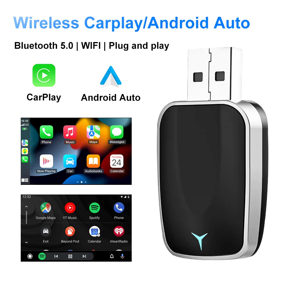 🚗 NEW Wireless CarPlay & Android Auto Adapter | Smart Mini Box | Plug & Play | Universal Compatibility for Nissan & Other Vehicles