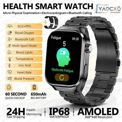 ⌚ AI Health Diagnosis Smart Watch – Advanced Health Analysis Watch with ECG + PPG & Calls