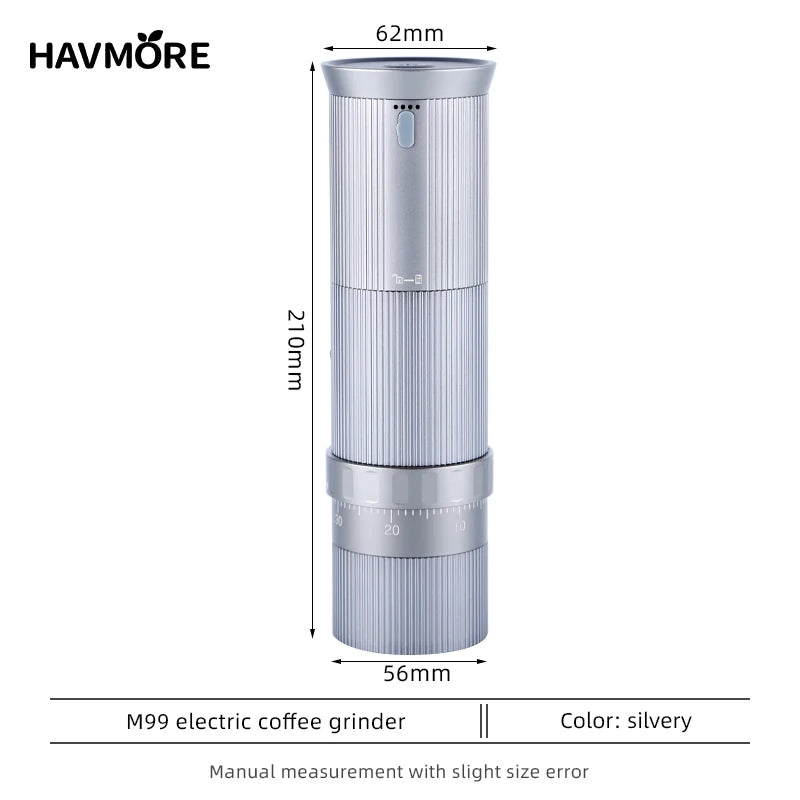 ☕⚡ Ηλεκτρικός Μύλος Καφέ USB 38mm – Ασύρματος, Φορητός & Υψηλής Ακρίβειας ⚡☕