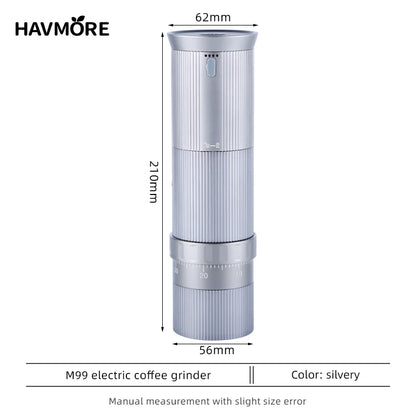 ☕⚡ Ηλεκτρικός Μύλος Καφέ USB 38mm – Ασύρματος, Φορητός & Υψηλής Ακρίβειας ⚡☕