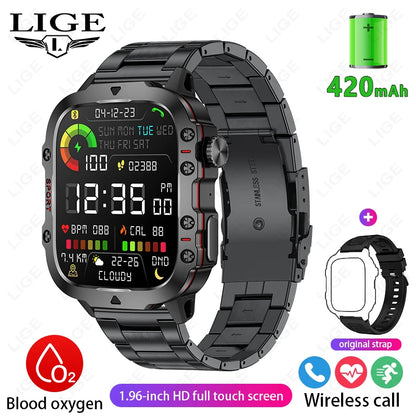 🛡️ LIGE 2025 Outdoor Military Smartwatch – Η απόλυτη ισχύς στον καρπό σου! 🛡️