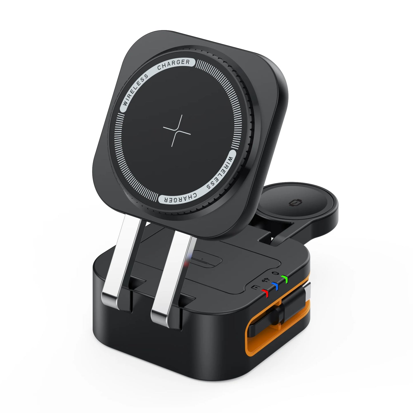 3-in-1 Portable 15W MagSafe Wireless Charging Cradle με Αναδιπλούμενο Καλώδιο
