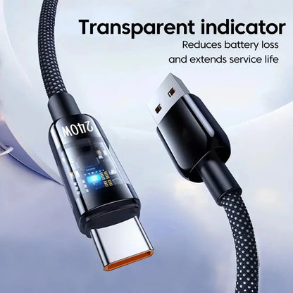 ⚡🔌 240W QC 3.0 USB to Type-C Cable – Υπερταχεία Φόρτιση με LED Ένδειξη 🎯
