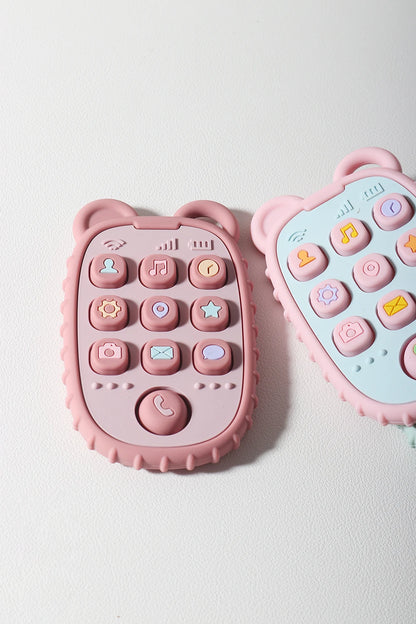 🍼📱 Baby Silicone Teether σε Σχήμα Κινητού 👶✨ (Moonpie)
