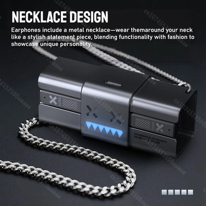 🎧 Zombiescat B10 – -45dB ANC Earbuds with RGB Light & Necklace Design