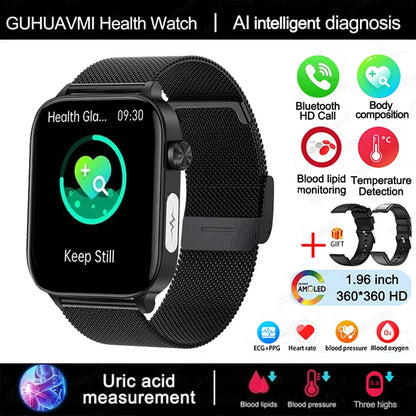 Smart Watch ECG + PPG – Προηγμένο Ρολόι Υγείας & Ευεξίας για Γυναίκες