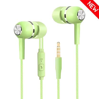 🎧 3.5mm Wired In-Ear Earphones – HiFi Ήχος, Βαθύ Μπάσο & Μικρόφωνο