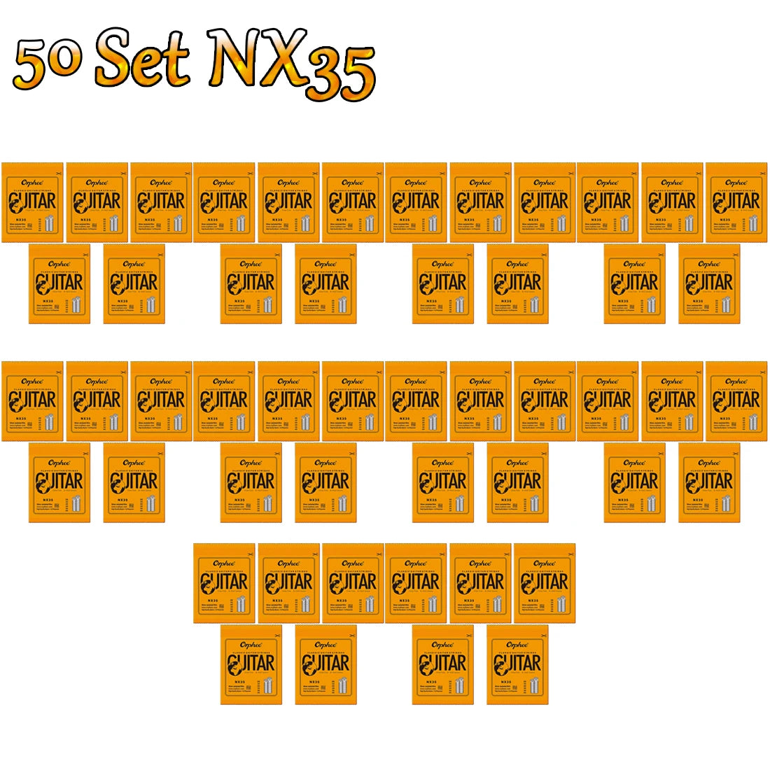 🎸✨ Orphee NX Series – Κλασικές Χορδές Κιθάρας 6τμχ σετ, Nylon & Silver-Plated Copper Wound 🎶