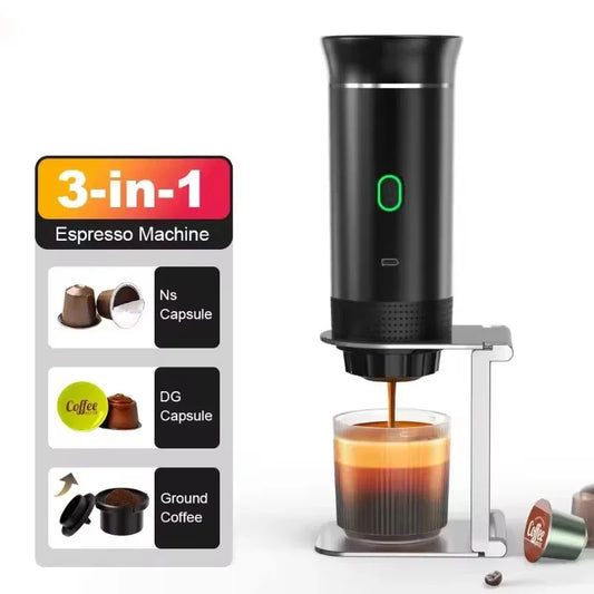 ☕🚀 Φορητή 3-in-1 Καφετιέρα Espresso – Ο Καφές σου Παντού! 🚀☕  3-in-1 Portable Espresso Machine