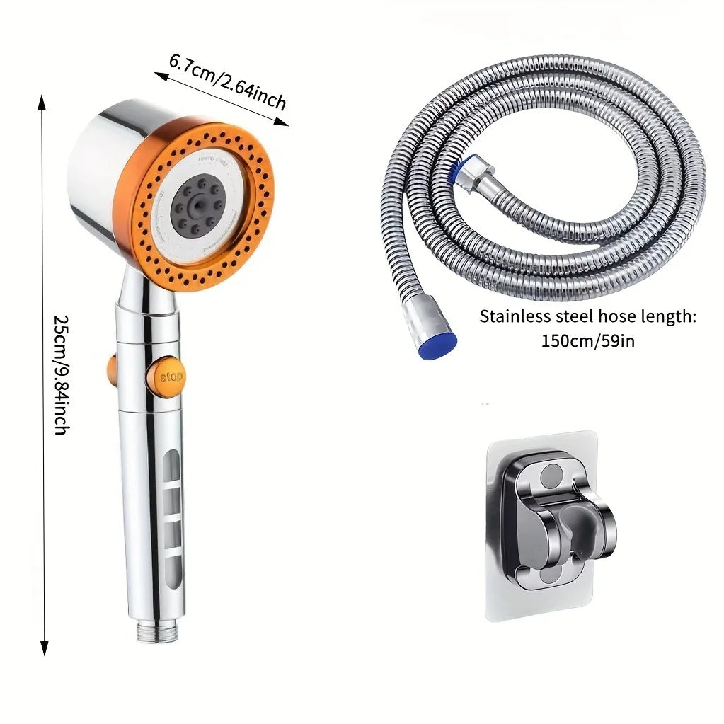🚿✨ Ντουζιέρα Υψηλής Πίεσης με Φίλτρο – 5 Modes, One-Touch Stop & Εξοικονόμηση Νερού 🛁💦