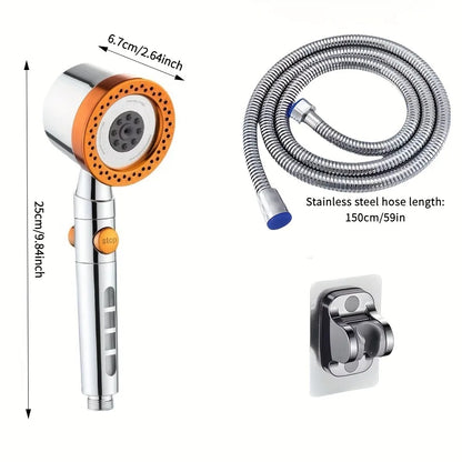 🚿✨ Ντουζιέρα Υψηλής Πίεσης με Φίλτρο – 5 Modes, One-Touch Stop & Εξοικονόμηση Νερού 🛁💦