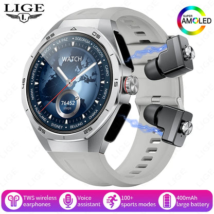 ⌚ LIGE NFC Smart Watch με Ενσωματωμένα Bluetooth Ακουστικά | Κλήσεις, Καρδιακός Ρυθμός, Οξυγόνο, Μουσική & Voice Assistant