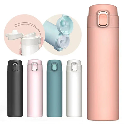🚗 Thermos Water Bottle 450ml | Ανοξείδωτο Ατσάλι | Vacuum Flask Ζεστά & Κρύα Ροφήματα