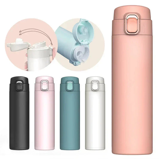 🚗 Thermos Water Bottle 450ml | Ανοξείδωτο Ατσάλι | Vacuum Flask Ζεστά & Κρύα Ροφήματα