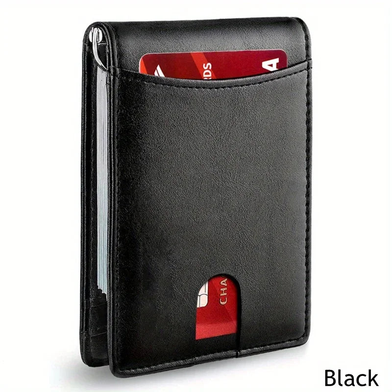 👛🕴️ Ανδρικό Slim Πορτοφόλι – Συνθετικό Δέρμα, RFID Blocking & Money Clip 💳💵