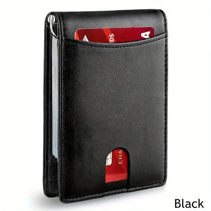 👛🕴️ Ανδρικό Slim Πορτοφόλι – Συνθετικό Δέρμα, RFID Blocking & Money Clip 💳💵