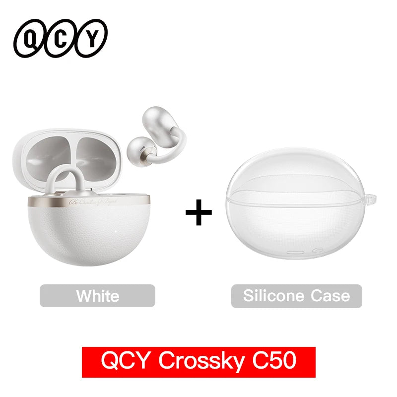 QCY Crossky C50 Open-Ear Wireless Earbuds – Bluetooth 6.0 Clip-On Ακουστικά