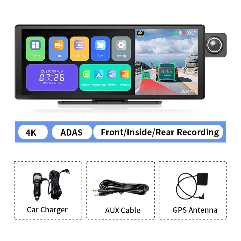 🚘📹 Imagebon H50 Dash Cam 11.3" – 4K + ADAS + Wireless CarPlay/Android Auto + 3 Channel Recording 🚀