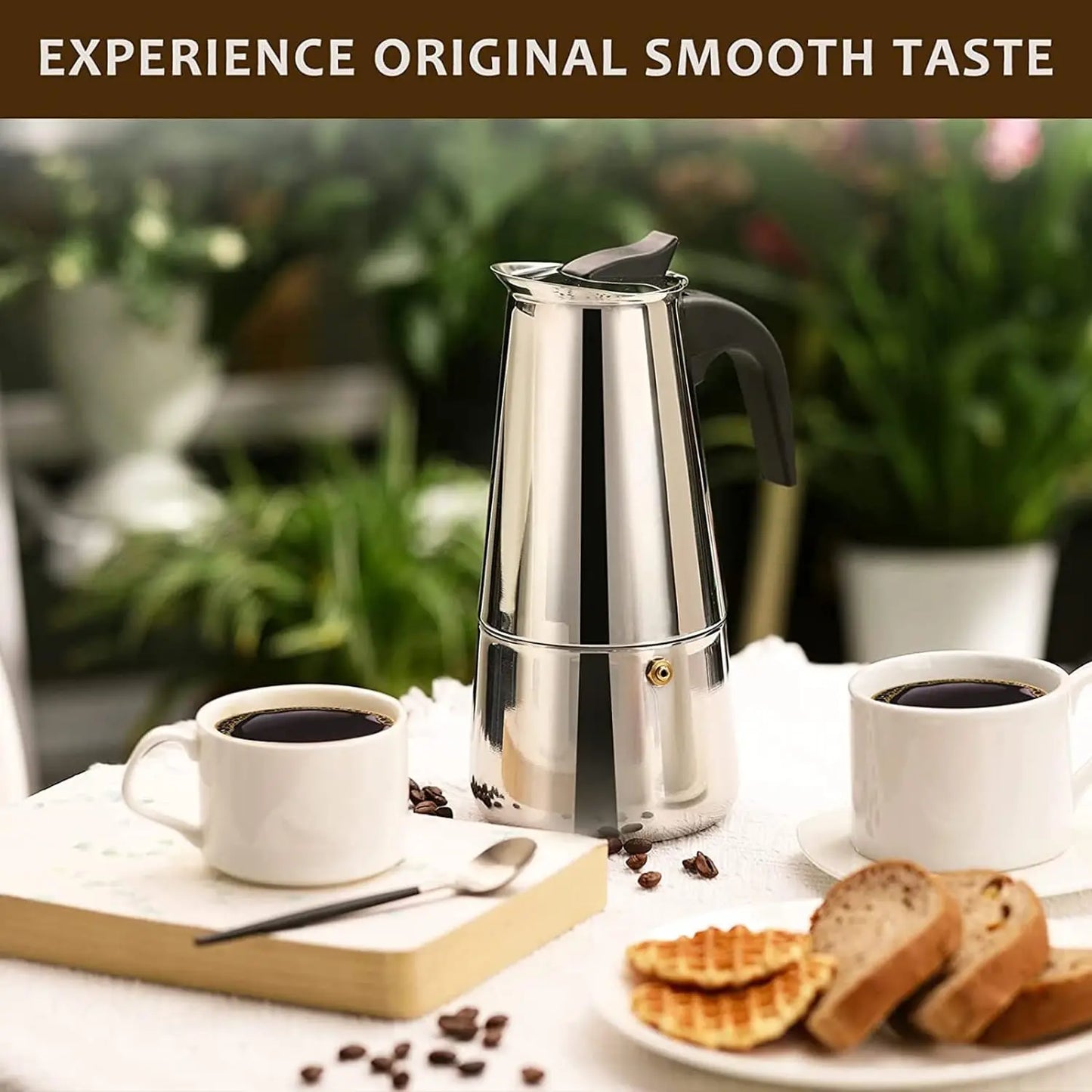 ☕✨ Κλασική Moka Pot – Για Έντονο & Αρωματικό Espresso στο Σπίτι! ✨☕  Stainless Steel Moka Coffee Maker Pot