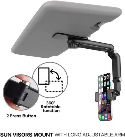🚗 Sun Visor 360° Phone Holder – Πολυλειτουργική Βάση Κινητού για Αυτοκίνητο