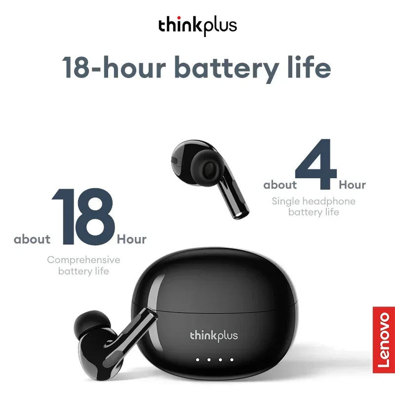 Lenovo LP5 Pro TWS Bluetooth 5.4 Earbuds with ANC, Touch Control & Microphone – Wireless Earbuds with Type-C Charging Case