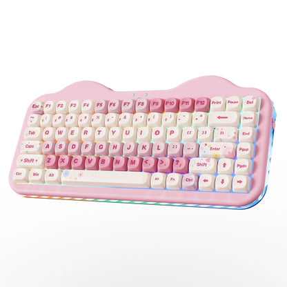 YUNZII C75 Pink Wireless Mechanical Keyboard Το απόλυτο 75% custom keyboard με creamy αίσθηση πληκτρολόγησης