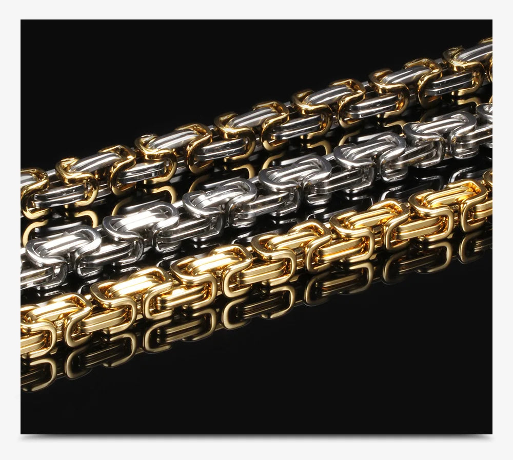 🧩 HNSP 8MM Stainless Steel Bracelet – Ανδρικό Ατσάλινο Βραχιόλι με Rock / Biker Design | 8MM Φάρδος, Ανθεκτικό & Στιβαρό Στυλ