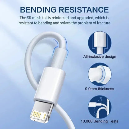 ⚡ PD 35W Fast Quick Charger USB-C Cable – Για iPhone 15/14/13/12/11 & Pro Max / Mini / Plus / XR / XS