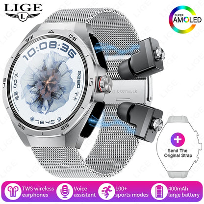 ⌚ LIGE NFC Smart Watch με Ενσωματωμένα Bluetooth Ακουστικά | Κλήσεις, Καρδιακός Ρυθμός, Οξυγόνο, Μουσική & Voice Assistant