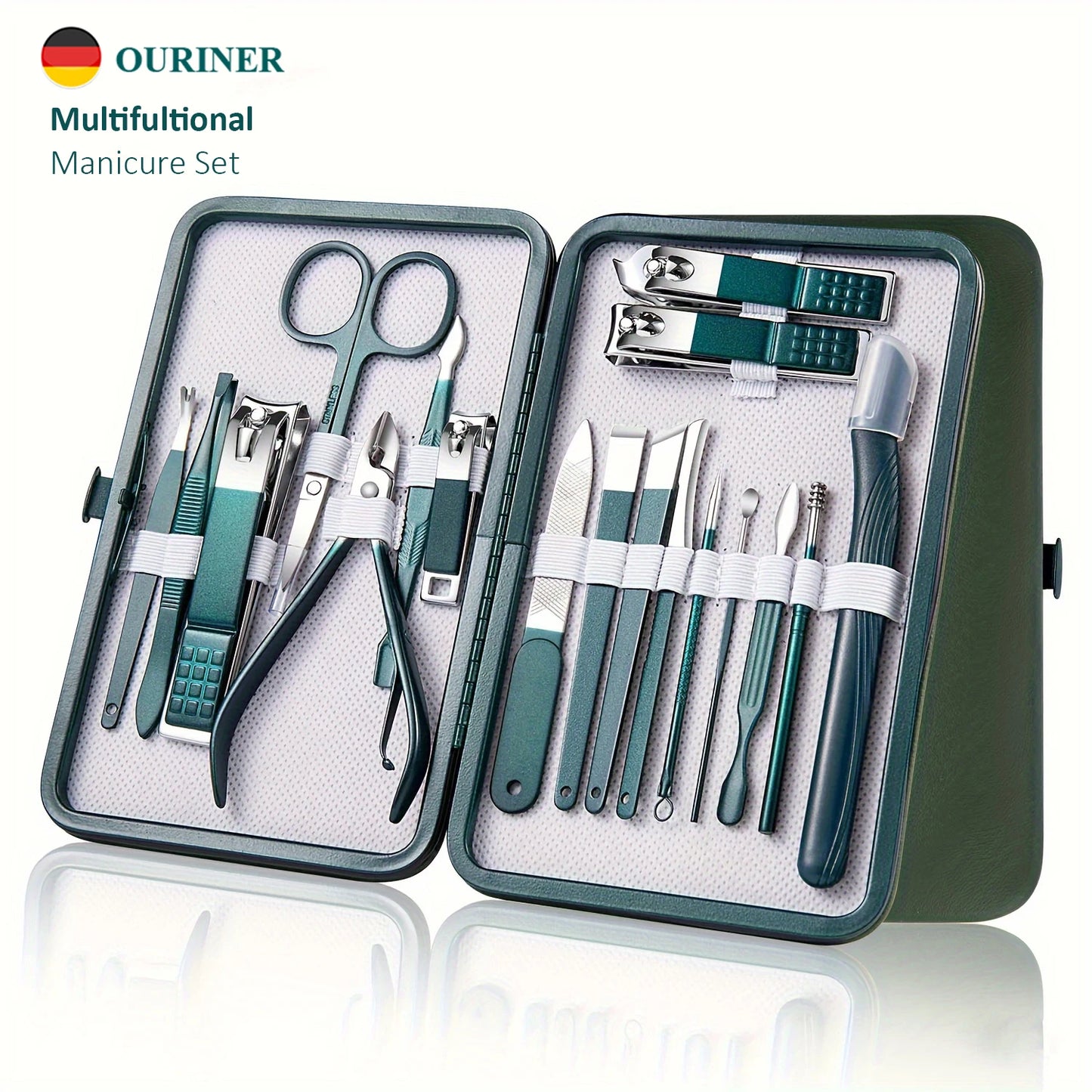 ✨ Professional Nail Care Kit – 7/10/12/18 PCS Manicure & Pedicure Set with Travel Case