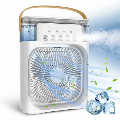 ❄️🌬️ 3 σε 1 Φορητό Air Cooler – Δροσιά, Φως & Άνεση στο Σπίτι! 🌬️❄️ Mini Air Conditioner | Fan + Humidifier + LED Night Light | Household Portable