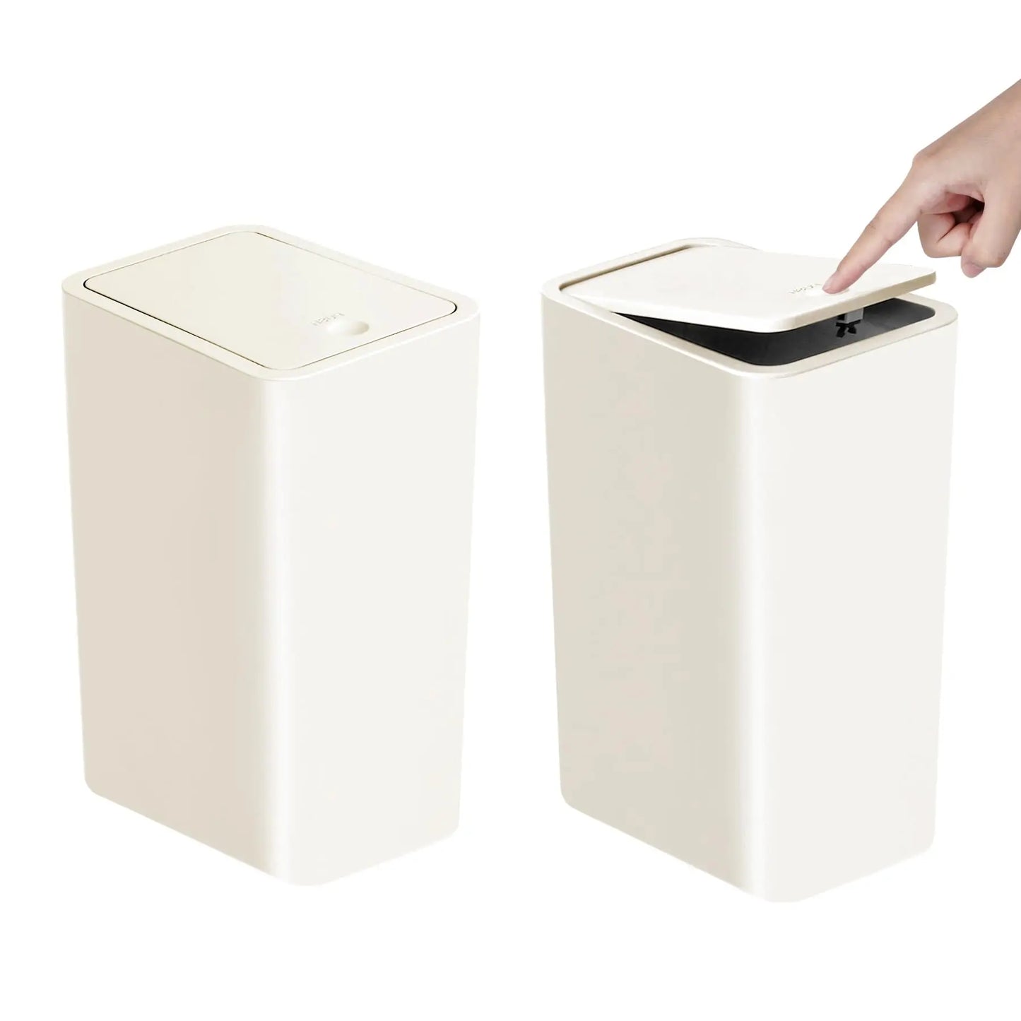 🗑️✨ Bathroom Trash Can 10L με Press Top Lid – Slim & Modern Design