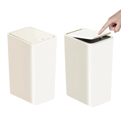 🗑️✨ Bathroom Trash Can 10L με Press Top Lid – Slim & Modern Design