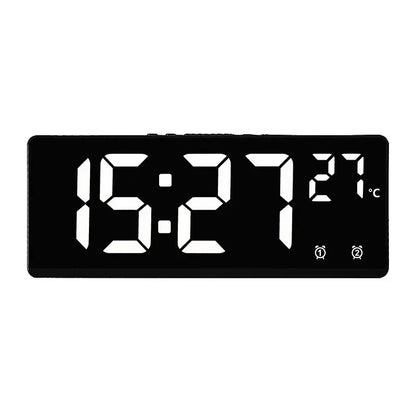 Ψηφιακό Ξυπνητήρι LED με Voice Control, Διπλό Alarm, Snooze & Ένδειξη Θερμοκρασίας