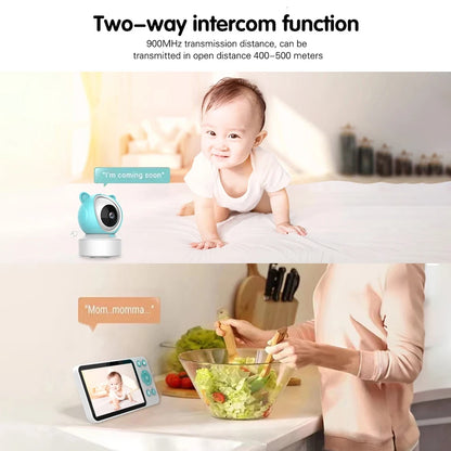 👶📷 5" Tuya Smart WiFi Baby Monitor – Κάμερα Παρακολούθησης Μωρού με 1080P Ανάλυση, Νυχτερινή Όραση, Ανίχνευση Κίνησης & Ειδοποιήσεις Cry Detection 🌙