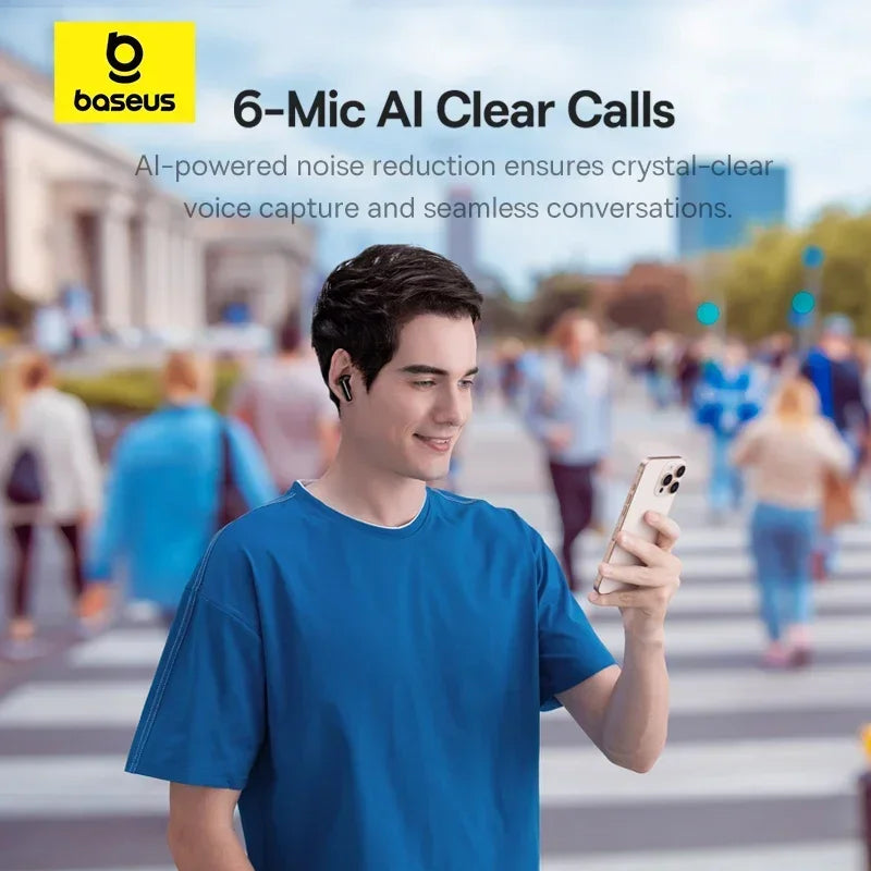 Baseus EP10 Pro ANC Wireless Earbuds – Bluetooth 6.0, Hi-Res LDAC & Adaptive Noise Cancellation up to 50dB