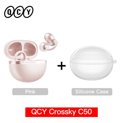 QCY Crossky C50 Open-Ear Wireless Earbuds – Bluetooth 6.0 Clip-On Ακουστικά