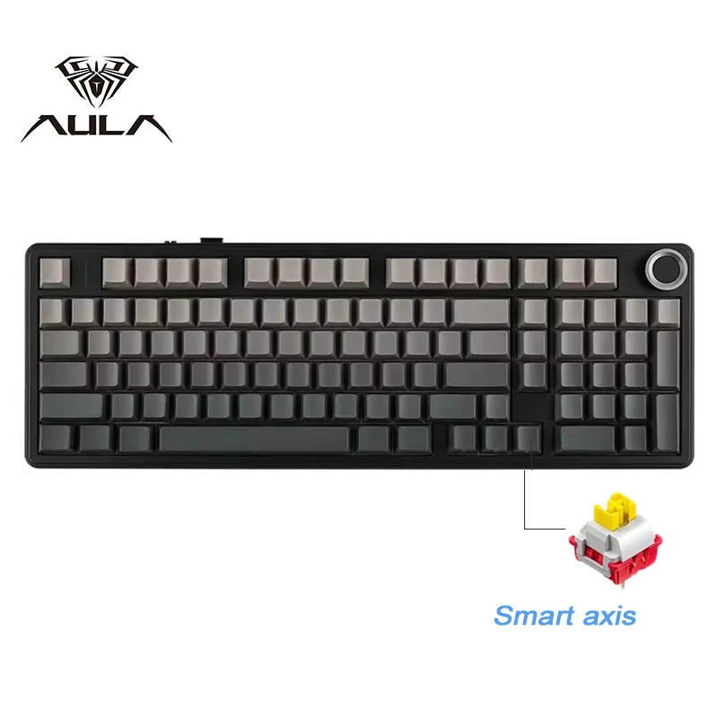 AULA F99PRO – Gaming Mechanical Keyboard με 99 Πλήκτρα & Knob Τριπλή σύνδεση, Gasket κατασκευή & DIY δυνατότητες για τους απαιτητικούς gamers και creators!