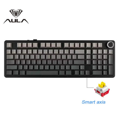AULA F99PRO – Gaming Mechanical Keyboard με 99 Πλήκτρα & Knob Τριπλή σύνδεση, Gasket κατασκευή & DIY δυνατότητες για τους απαιτητικούς gamers και creators!